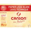 CANSON® Lavis Technique technisches Zeichenpapier, 24 cm x 32 cm, 12 Bogen, satiniert, 160 g/m²