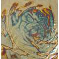 NORIS ART METALL Schlagmetall-Blätter, Artmetall Packung à 25 Blatt Grün/Gold geflammt,