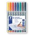 STAEDTLER® Lumocolor non-permanent Folienschreiber-Sets, Superfein, ca. 0,4 mm, 8 Farben