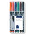 STAEDTLER® Lumocolor permanent Folienschreiber, Sets, Medium, ca. 1mm, 6 Farben
