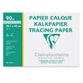 Clairefontaine Transparentpapier 90/95g, 29,7 cm x 42 cm, DIN A3, Block mit 10 Blatt, 90 g/m², Block (1-seitig geleimt)