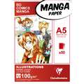 Clairefontaine Layoutblock für Manga und Comics, 14,8 cm x 21 cm, DIN A5, 100 g/m², glatt, Block mit 50 Blatt (1-seitig geleimt)