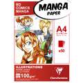 Clairefontaine Layoutblock für Manga und Comics, 21 cm x 29,7 cm, DIN A4, 100 g/m², glatt, Block mit 50 Blatt (1-seitig geleimt)
