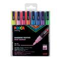 UNI POSCA Glitter-Marker PC-3ML 8er-Sets, 0,9-1,3 mm, konische Spitze, Kunststoff-Etui