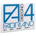 FABRIANO® "Disegno 4" Zeichenpapier, 24 cm x 33 cm, 220 g/m², fein, Block mit 20 Blatt
