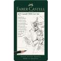 FABER-CASTELL CASTELL 9000 Bleistift-Sets, verschiedene Härtegrade, Art-Set 12 Stifte
