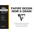 Clairefontaine "Dessin à Grain" Zeichenpapier Sortimente, 8 Blatt, Schwarz, 29,7 cm x 42 cm, DIN A3, rau|matt
