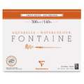 Clairefontaine Aquarellpapier FONTAINE 300 g/qm, 300 g/qm, 12 Blatt, 24 cm x 30 cm, 1 Stück, Block (1-seitig geleimt)