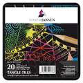 MARPA JANSEN Magic Paper® Tangle Tiles, Regenbogen, Quadratisch, 8,9 cm x 8,9 cm