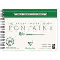 Clairefontaine FONTAINE Aquarellpapier Spiralblock, Grobkorn, 18 cm x 24 cm, 300 g/m², rau, Spiralblock