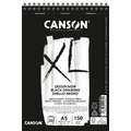 CANSON® XL® Dessin Noir schwarzes Zeichenpapier, 14,8 cm x 21 cm, DIN A5, 150 g/m², glatt|grob