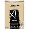 CANSON® XL® Kraft Skizzen- und Studienblock, 14,8 cm x 21 cm, DIN A5, 90 g/m², gerippt, Spiralblock