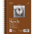 Strathmore® 400 Sketch Skizzenblock, 14,8 cm x 21 cm, DIN A5, 89 g/m², fein, Spiralblock