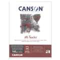 CANSON® Mi-Teintes® Pastellblock, 24 cm x 32 cm, Block (1-seitig geleimt), 160 g/m², Schwarz