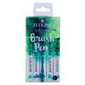 TALENS ECOLINE® Brush Pen Marker-Sets, 5er, Grünblau