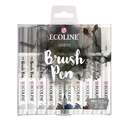 TALENS ECOLINE® Brush Pen Marker 10er-Sets, Grau