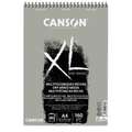 CANSON® XL® Dry Mixed Media Sand Grain Spiralblock, 21 cm x 29,7 cm, DIN A4, Spiralblock, 160 g/m², Farbe: Grau