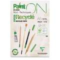 Clairefontaine Paint ON Mixed Media, Recyclingpapier, Block (1-seitig geleimt), 14,8 cm x 21 cm, DIN A5, 250 g/m², 1-seitig geleimter Block mit 30 Blatt