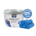 Creall® Super Soft Modellierknete, Blau, 1800-g-Eimer, Sets mit 15 Knetrollen à 120 g
