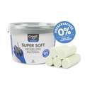 Creall® Super Soft Modellierknete, Weiß, 1800-g-Eimer, Sets mit 15 Knetrollen à 120 g