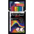 STABILO® Pen 68 brush ARTY Sets, 12 Stifte, Set