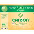 CANSON® Zeichenpapier weiß, 24 cm x 32 cm, 12er-Pckg., satiniert, 180 g/m²