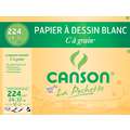 CANSON® „C“ à grain Zeichenpapier weiß, 24 cm x 32 cm, 12er-Pckg., satiniert, 224 g/m²