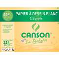 CANSON® Zeichenpapier weiß, 24 cm x 32 cm, 12er-Pckg., satiniert, 224 g/m²