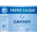 CANSON® Transparentpapier Calque Satin, 21 cm x 29,7 cm, DIN A4, 90 g/m², Block mit 12 Blatt, 10 Bogen