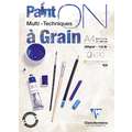 Clairefontaine Paint ON à Grain, Multitechnik-Papier, Block (1-seitig geleimt), 21 cm x 29,7 cm, DIN A4, 250 g/m², Block mit 20 Blatt