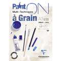 Clairefontaine Paint ON à Grain, Multitechnik-Papier, 20 Blatt, 29,7 cm x 42 cm, DIN A3, 250 g/m², Block (1-seitig geleimt)