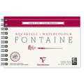 Clairefontaine FONTAINE Aquarellpapier Spiralblock, Feinkorn, 12 cm x 18 cm, 300 g/m², fein, Spiralblock