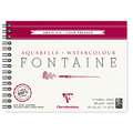 Clairefontaine FONTAINE Aquarellpapier Spiralblock, Feinkorn, 18 cm x 24 cm, 300 g/m², Spiralblock