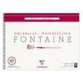 Clairefontaine FONTAINE Aquarellpapier Spiralblock, Feinkorn, 30 cm x 40 cm, 300 g/m², fein, Spiralblock