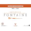 Clairefontaine Aquarellpapier FONTAINE 300 g/qm, 300 g/qm, 20 Blatt, 46 cm x 61 cm (12P), 1 Stück, Block (4-seitig geleimt)