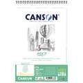 CANSON® 1557® Spiral-Skizzenblock, 14,8 cm x 21 cm, DIN A5, 120 g/m², matt, Spiralblock
