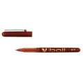PILOT Pen V-Ball Tintenroller, Rot, Strichstärke 0,4 mm, Kugeldurchmesser 0,7 mm