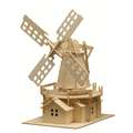Pebaro Holzbausatz Modelle, Windmühle, 25 x 38 cm, 78 Teile