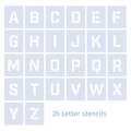 Qbix Alphabet Schablonen-Sets, 5 cm, Set, Schriftart: San Serif