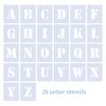 Qbix Alphabet Schablonen-Sets, 5 cm, Set, Schriftart: Serif