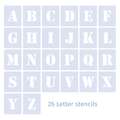 Qbix Alphabet Schablonen-Sets, 7 cm, Set, Schriftart: Serif