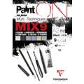 Clairefontaine Paint ON Mix Media MIX9-Block, 42 cm x 59,4 cm, DIN A2, 250 g/m², 1-seitig geleimter Block mit 18 Blatt (2 x 9 Papiersorten)
