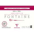 Clairefontaine Aquarellpapier FONTAINE 640 g/m², 640 g/m², 10 Blatt, 18 cm x 26 cm, fein, Block (4-seitig geleimt)