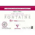 Clairefontaine Aquarellpapier FONTAINE 640 g/qm, 640 g/qm, 10 Blatt, 18 cm x 26 cm, fein, Block (4-seitig geleimt)