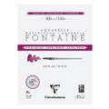 Clairefontaine Aquarellpapier FONTAINE Extra White feinkörnig, 23 cm x 31 cm, 300 g/m², fein, Block mit 15 Blatt (4-seitig geleimt)