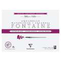 Clairefontaine Aquarellpapier FONTAINE Extra White feinkörnig, 36 cm x 26 cm, 300 g/m², fein, Block mit 15 Blatt (4-seitig geleimt)