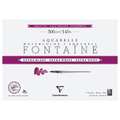 Clairefontaine Aquarellpapier FONTAINE Extra White feinkörnig, 51 cm x 36 cm, 300 g/m², fein, Block mit 12 Blatt (4-seitig geleimt)