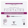 Clairefontaine Aquarellpapier FONTAINE Extra White feinkörnig, 30 cm x 30 cm, 300 g/m², fein, Block mit 15 Blatt (4-seitig geleimt)