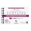 Clairefontaine Aquarellpapier FONTAINE Extra White feinkörnig, 12 cm x 18 cm, 300 g/m², fein, Spiralblock mit 12 Blatt