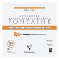 Clairefontaine Aquarellpapier FONTAINE Extra White, satiniert, 30 cm x 30 cm, 300 g/m², satiniert, Block mit 15 Blatt (4-seitig geleimt)